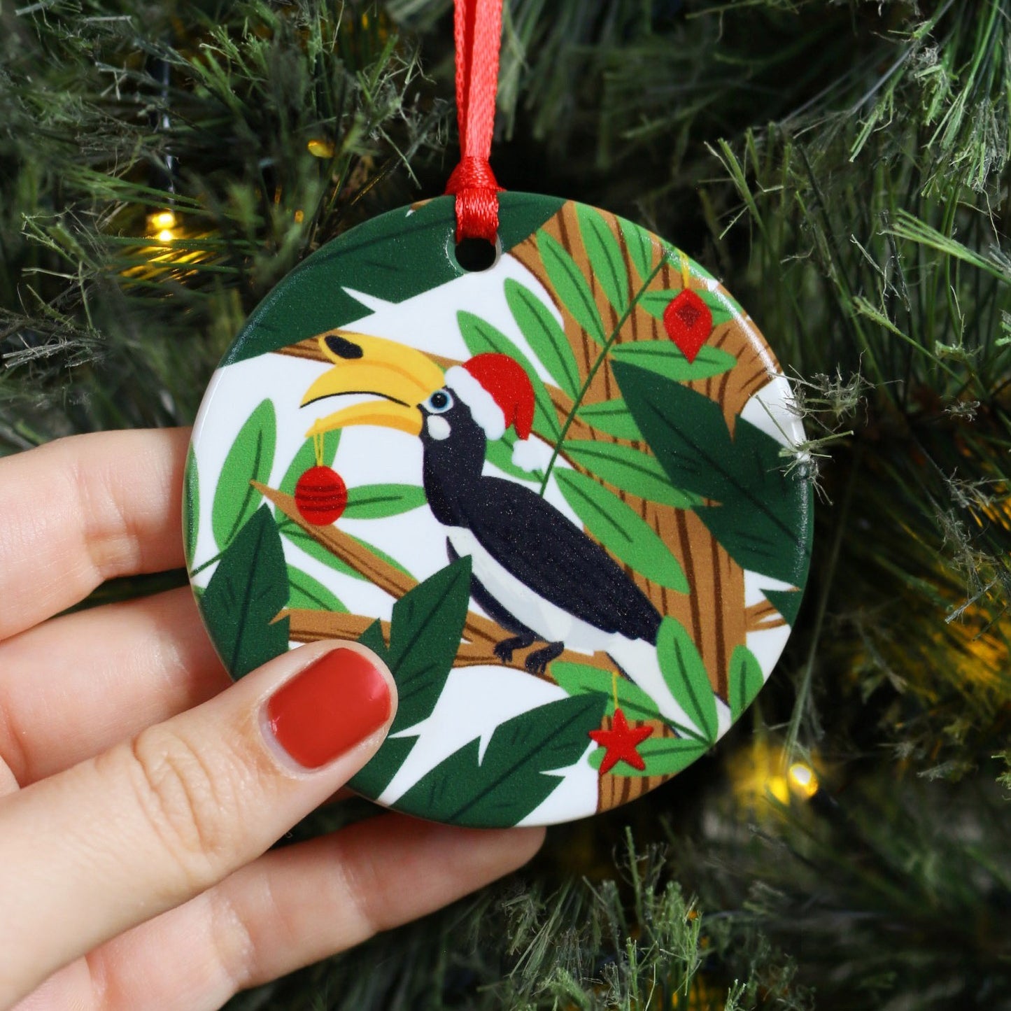 Christmas Singapore Hornbill Hanging Decoration / Ornament