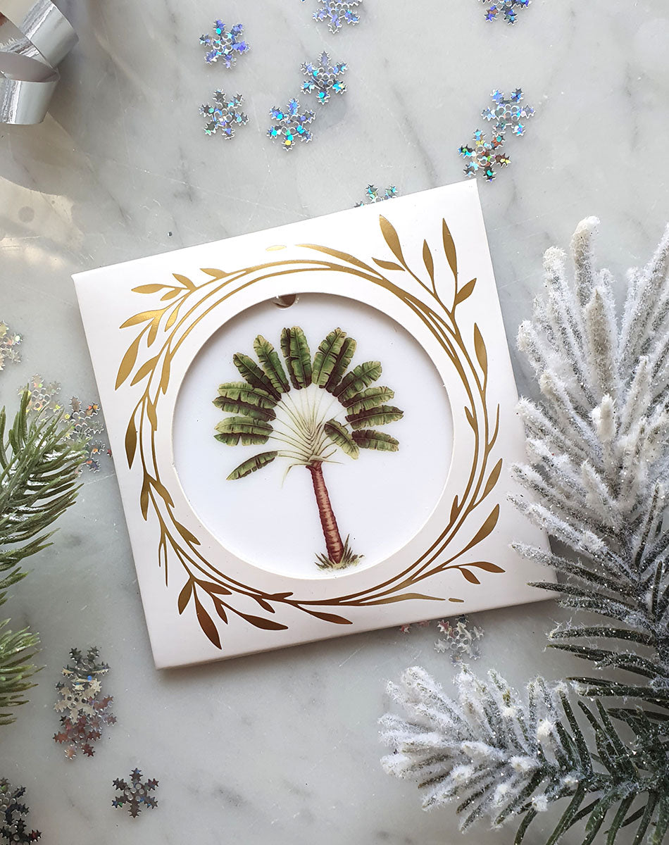 Palm Porcelain Hanging Ornament