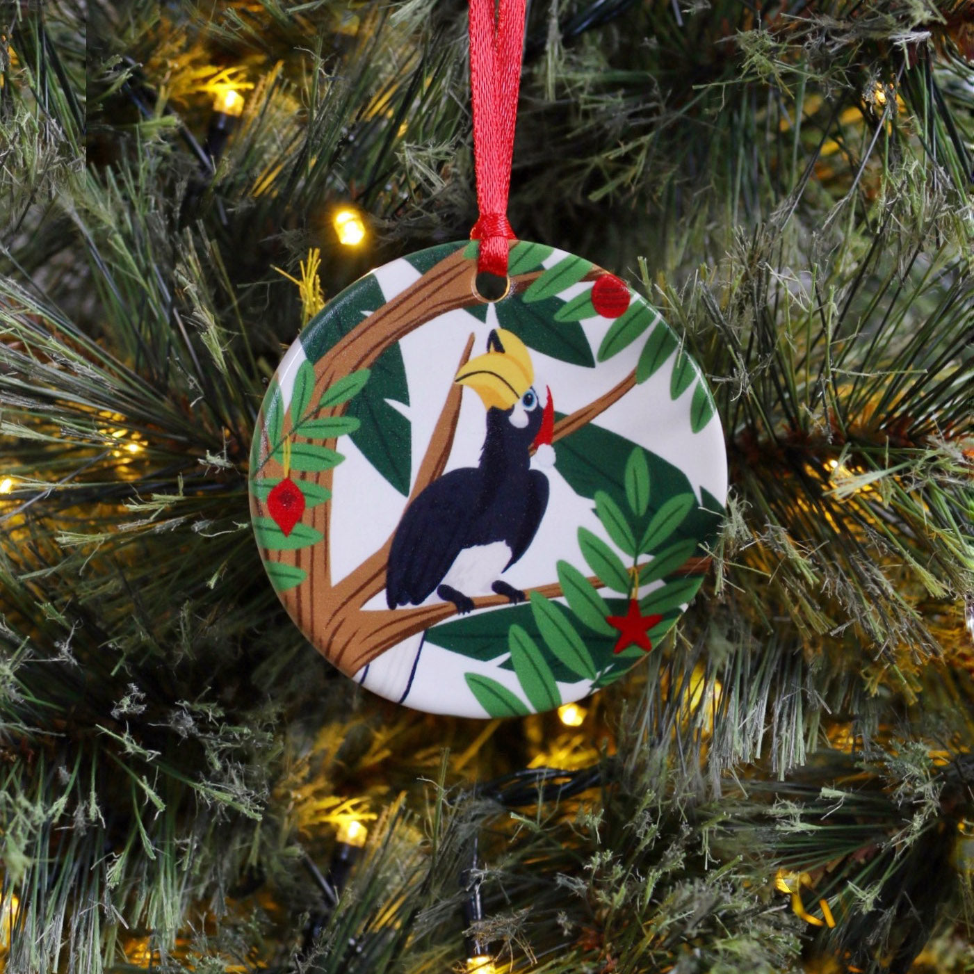 Christmas Singapore Hornbill Hanging Decoration / Ornament