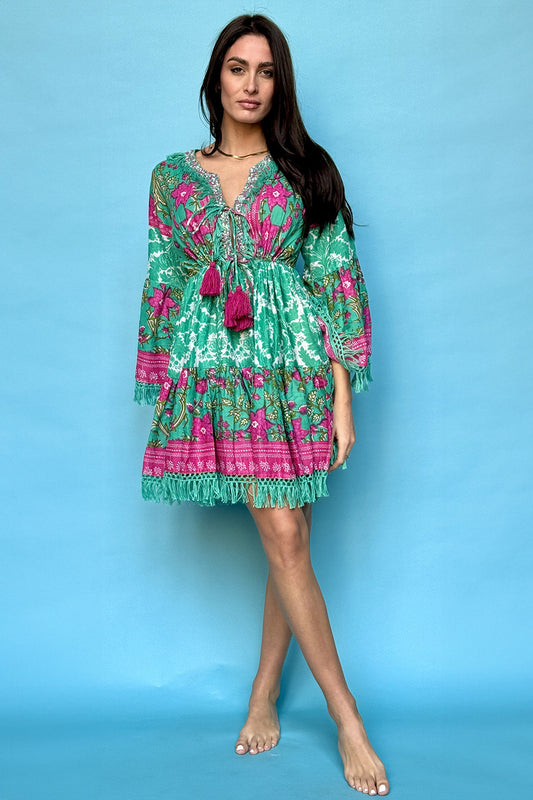 ANTICA ITALIA Abruzzo Abstract Maxi Dress