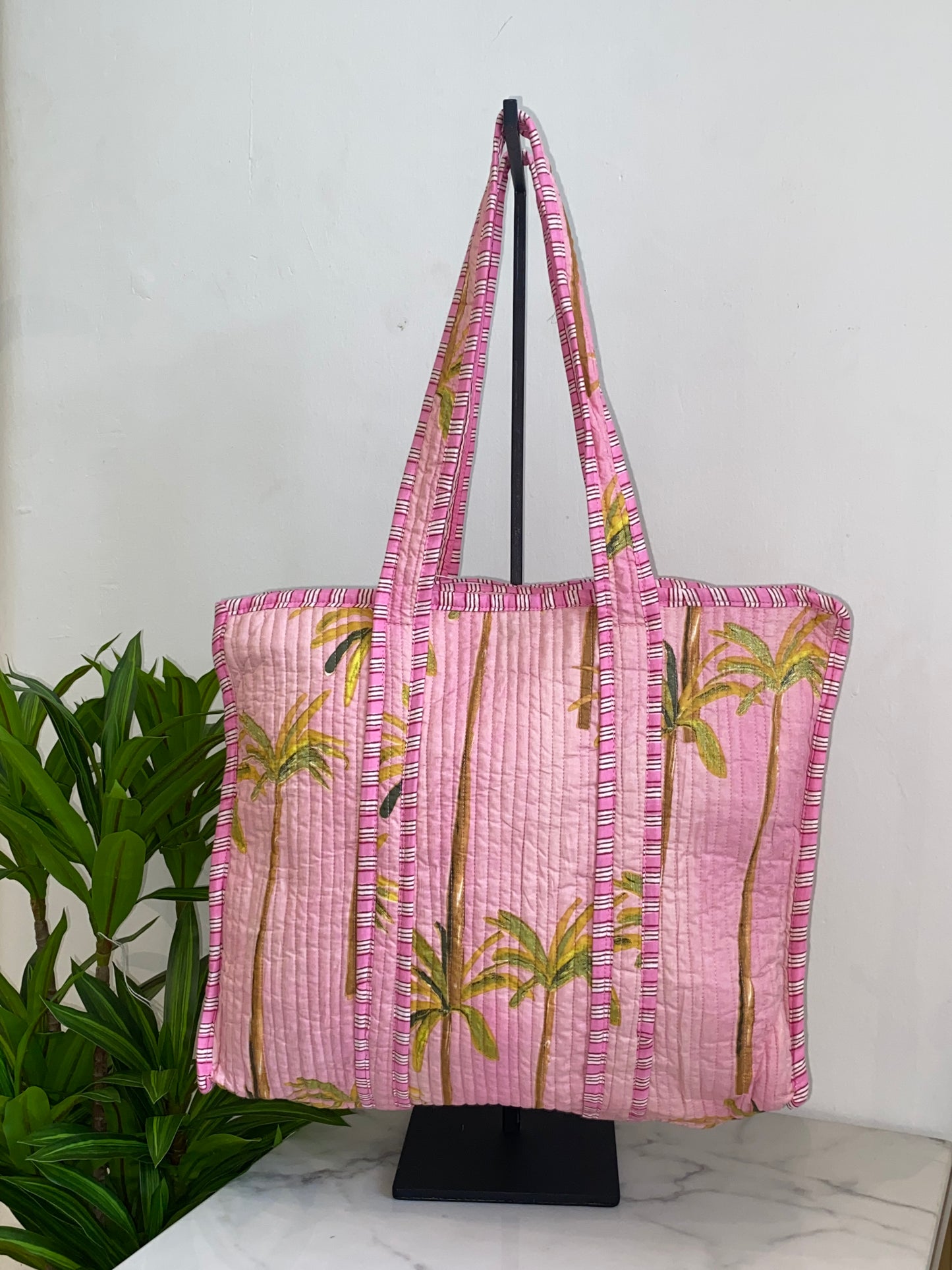 Cotton Fabric Tote w/ Zipper (Assorted)