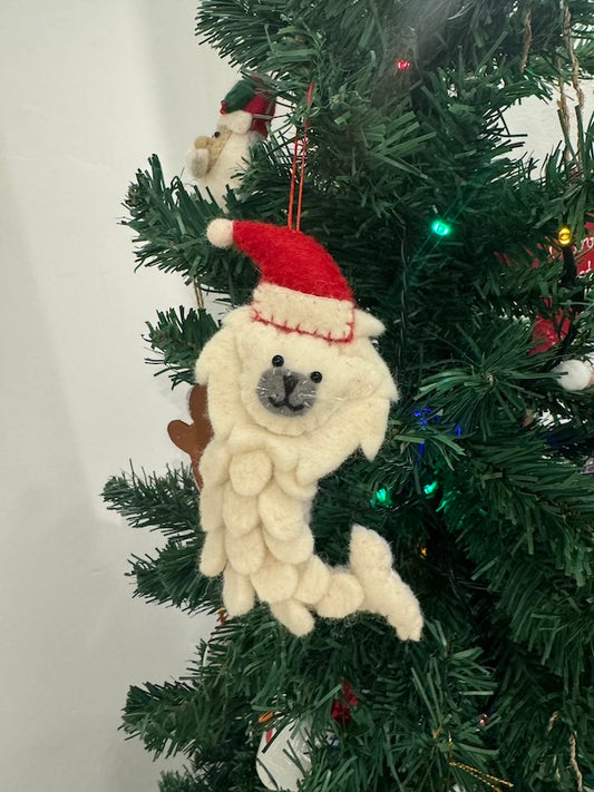 Christmas Merlion Handsewn Felt Hanging Ornament