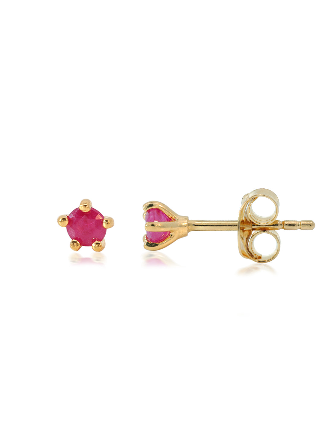 Birthstone Ear Studs - 18K Gold Vermeil