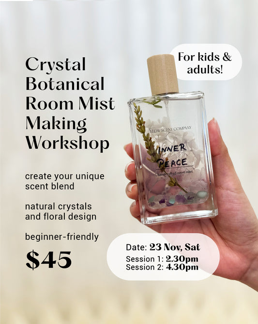 Crystal Botanical Room & Linen Mist Workshop on 23rd Nov 2024