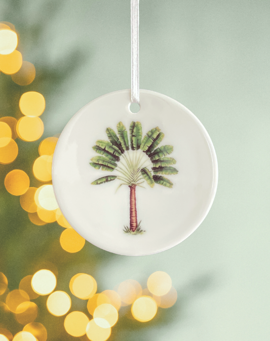 Palm Porcelain Hanging Ornament