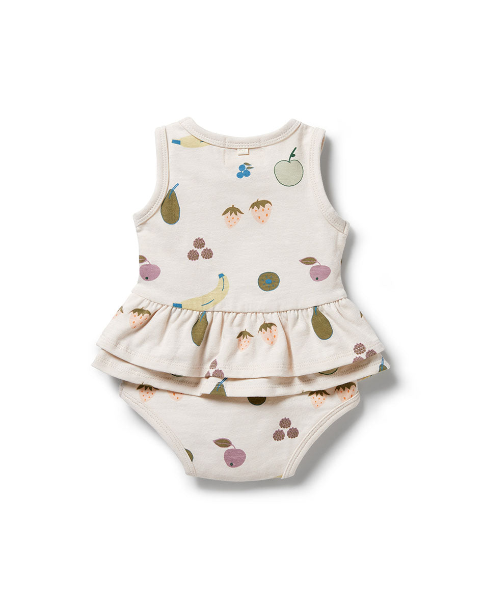 Fruity Organic Ruffle Bodysuit