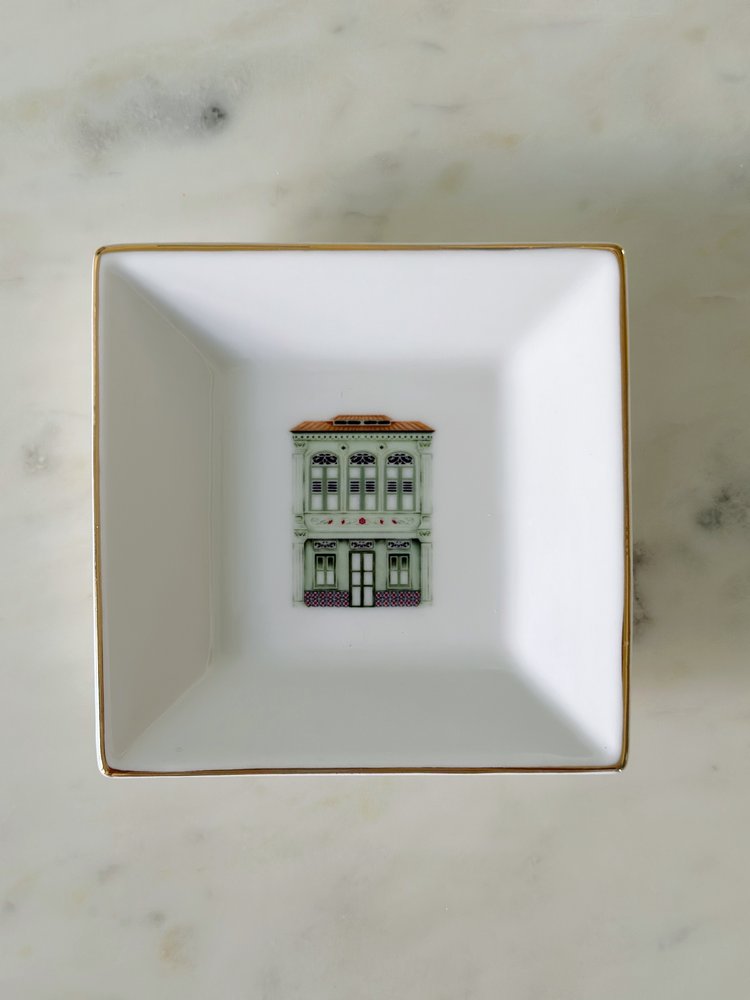 Green Shophouse Trinket Dish