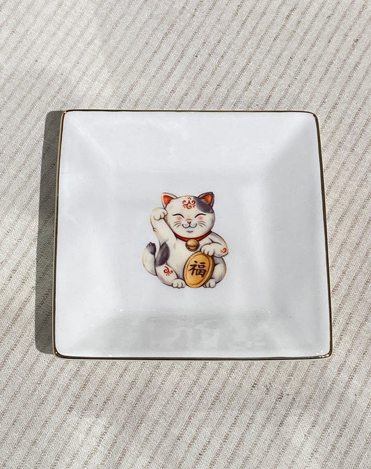 Lucky Cat Trinket Dish
