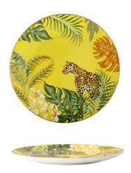 Cheetah Gold-Rimmed Dinner Plate (Jungle Series)
