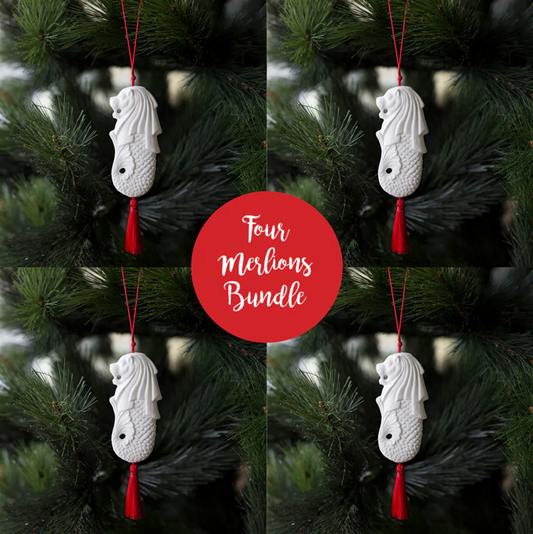 Christmas Merlion - Bundle of 4