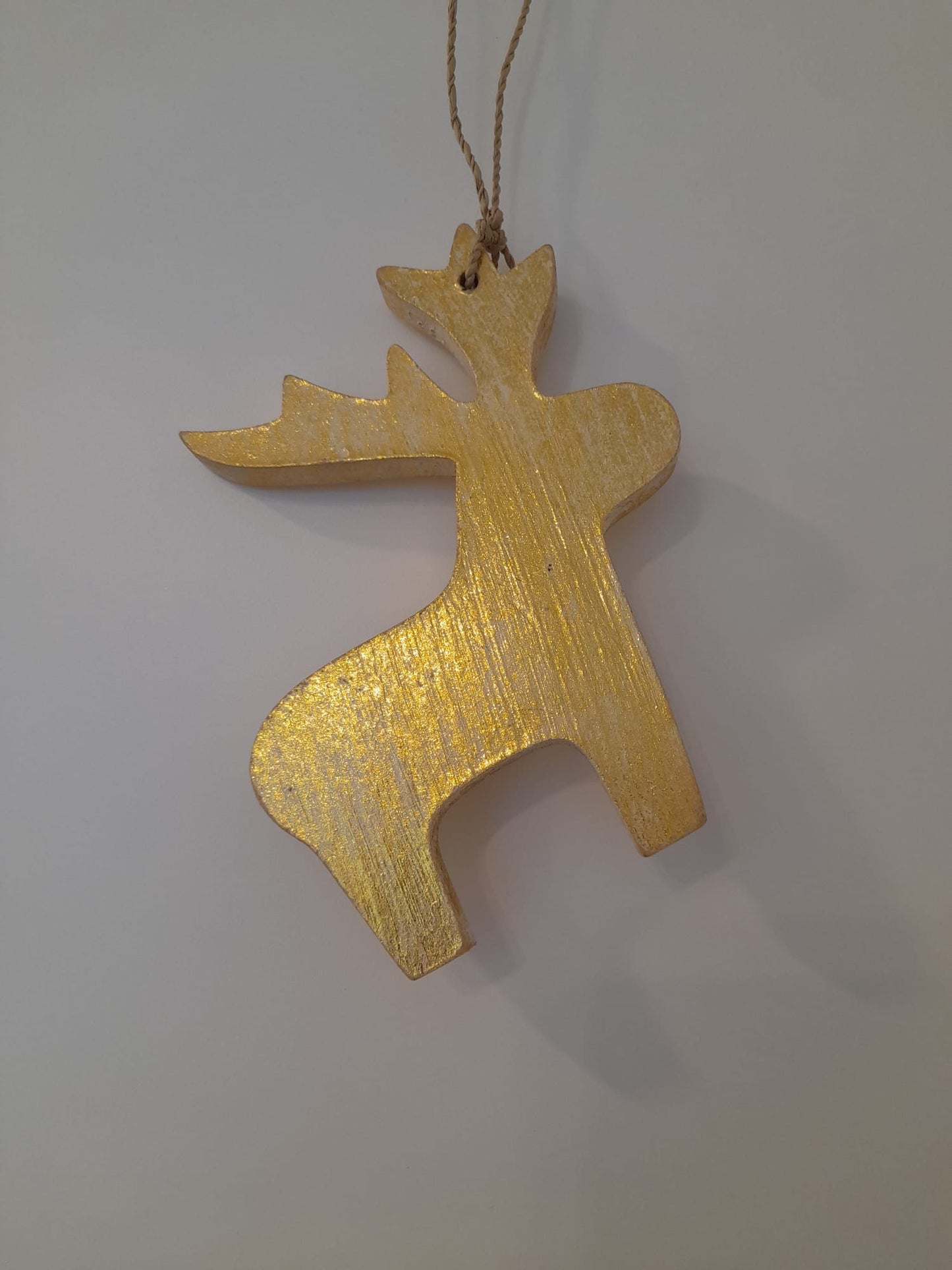 Christmas Ornament - Glittery Gold Reindeer