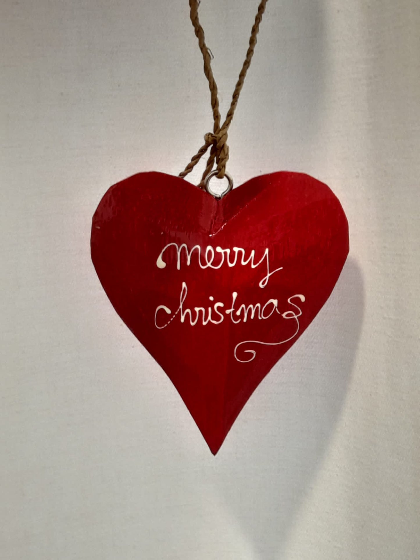 Christmas Ornament - Red "Merry Christmas" Heart