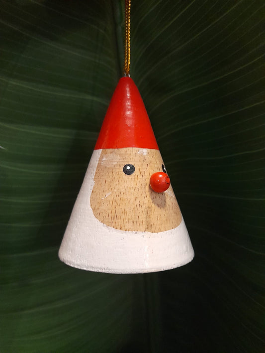 Christmas Ornament - Wooden Santa