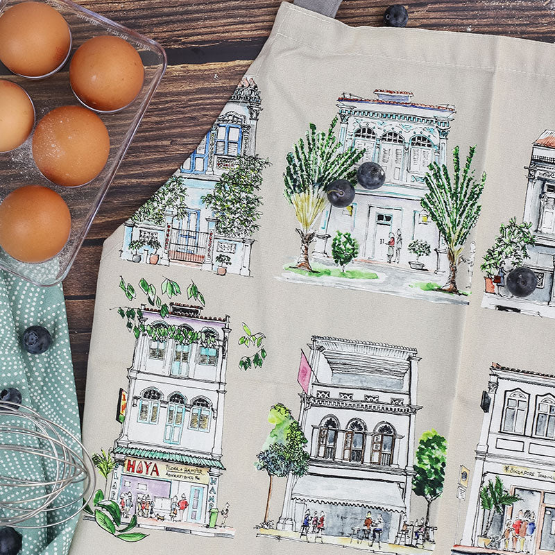 Apron - Pastel Shophouses