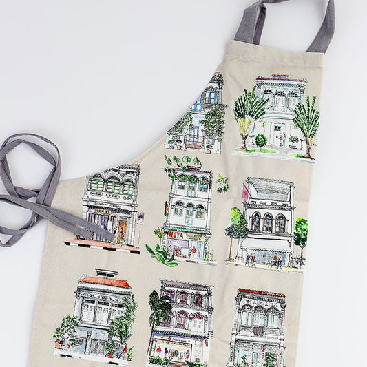 Apron - Pastel Shophouses