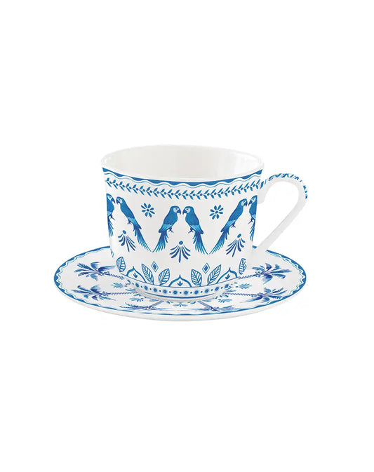 Cup and Saucer 370 ml Exotic Vibes Blue