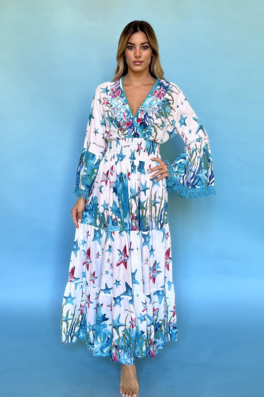 ANTICA ITALIA Lombardy Resort Dress - Turquoise