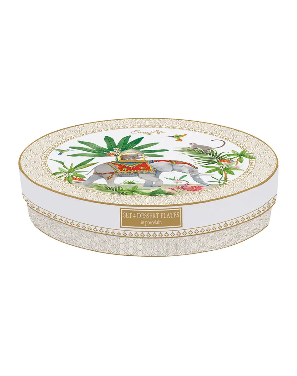 Set of Four Dessert Plates 19 cm Marajah
