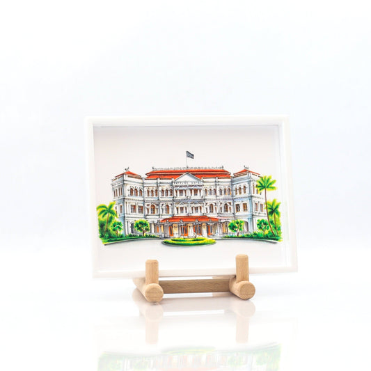 White Lacquer Trinket Tray - Raffles Hotel