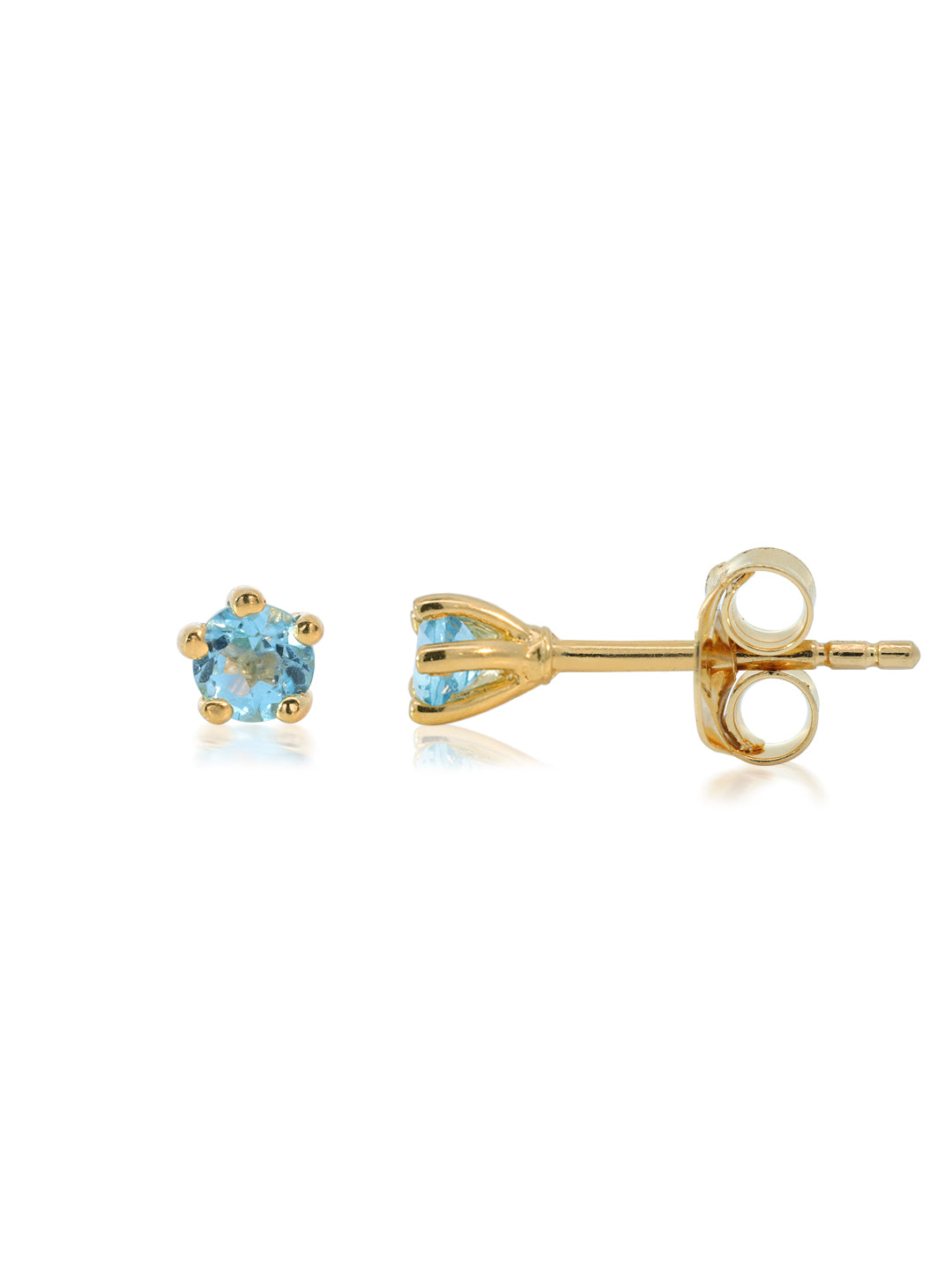 Birthstone Ear Studs - 18K Gold Vermeil