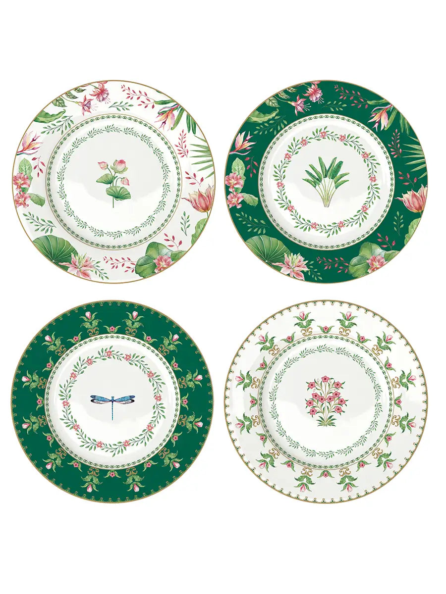 Set of Four Dessert Plates 19 cm Botanic Chic