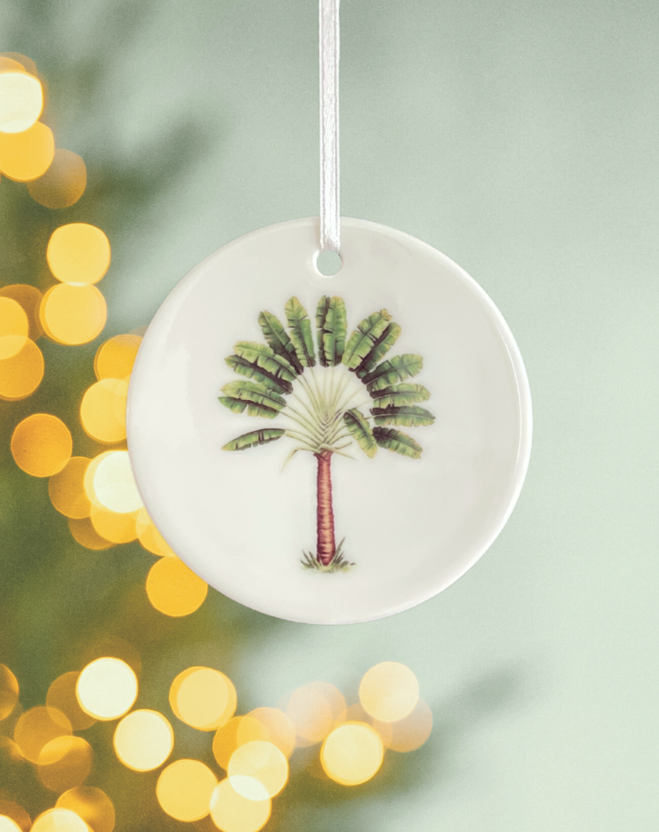 Palm Porcelain Hanging Ornament