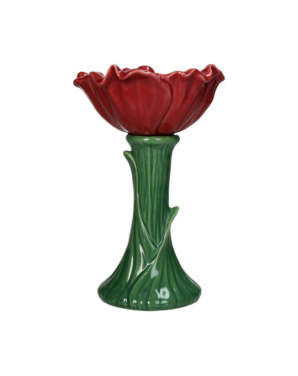 Red Poppy Flower 20 cm Vase