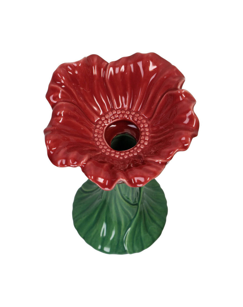 Red Poppy Flower 20 cm Vase