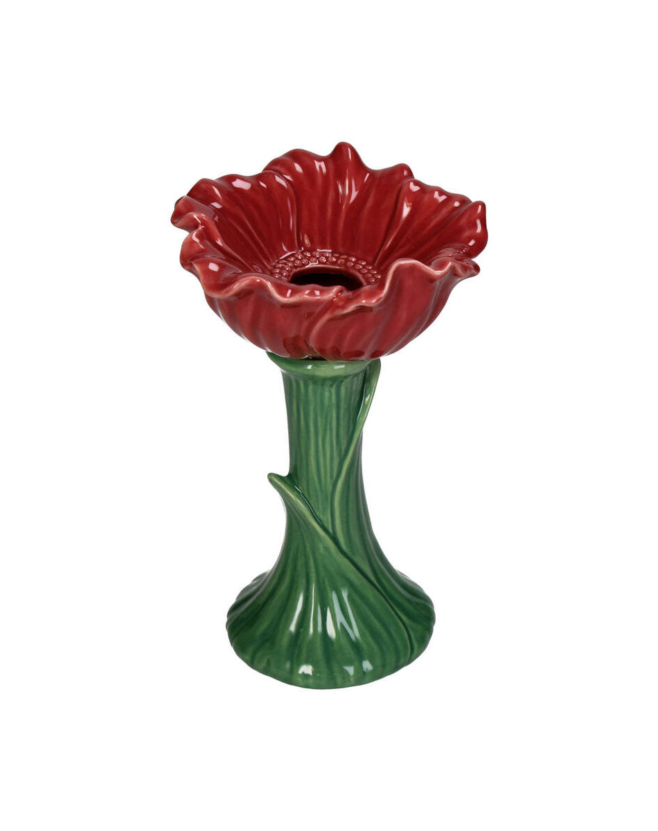 Red Poppy Flower 20 cm Vase
