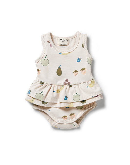 Fruity Organic Ruffle Bodysuit