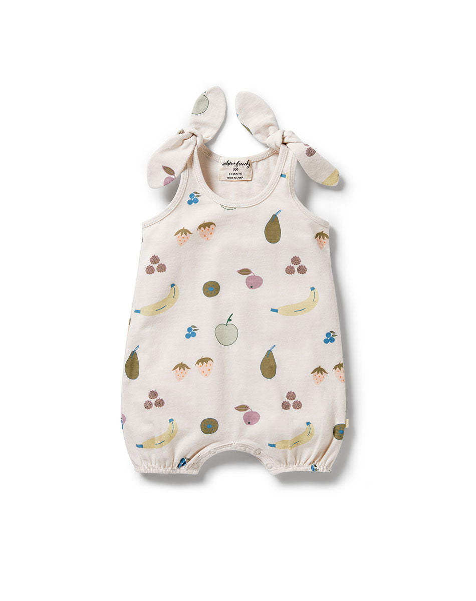 Fruity Organic Tie Playsuit