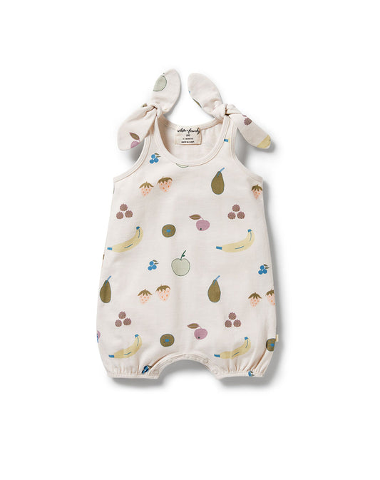 Fruity Organic Tie Playsuit