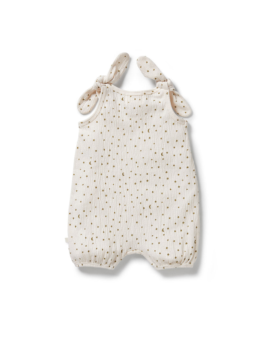 Chasing The Moon Crinkle Tie Playsuit