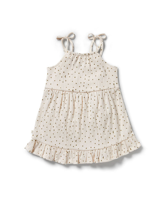 Chasing The Moon Crinkle Ruffle Dress