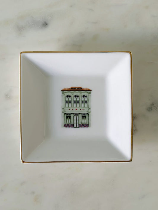 Green Shophouse Trinket Dish