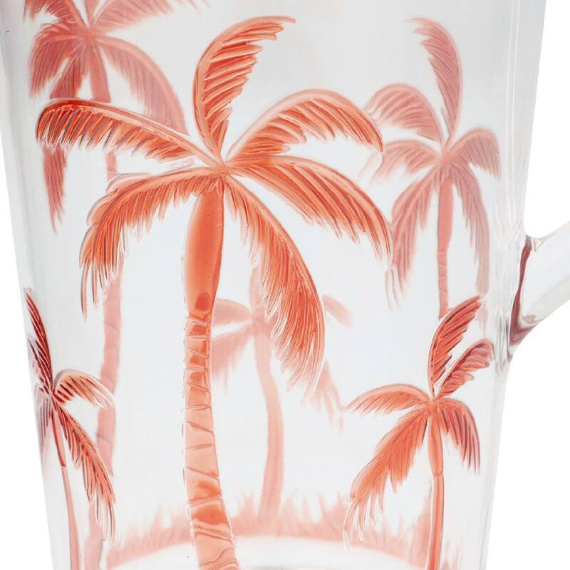 Orange Palm Tree Acrylic Pitcher
