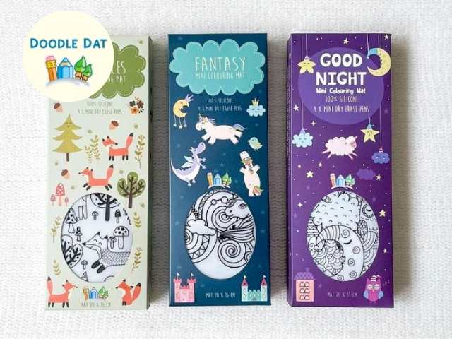 Party Pack Reusable Colouring Mat by Doodle Dat - Fox Tales