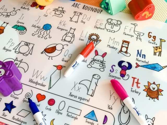 Reusable Colouring Mat by Doodle Dat - Educational Series - ABC Roundup