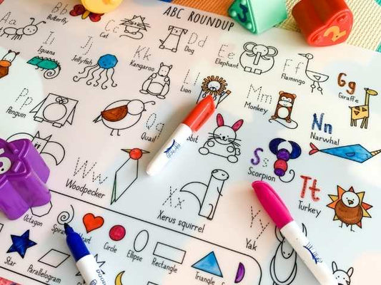 Reusable Colouring Mat by Doodle Dat - Educational Series - ABC Roundup