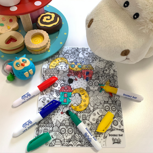 Party Pack Reusable Colouring Mat by Doodle Dat - Good Night
