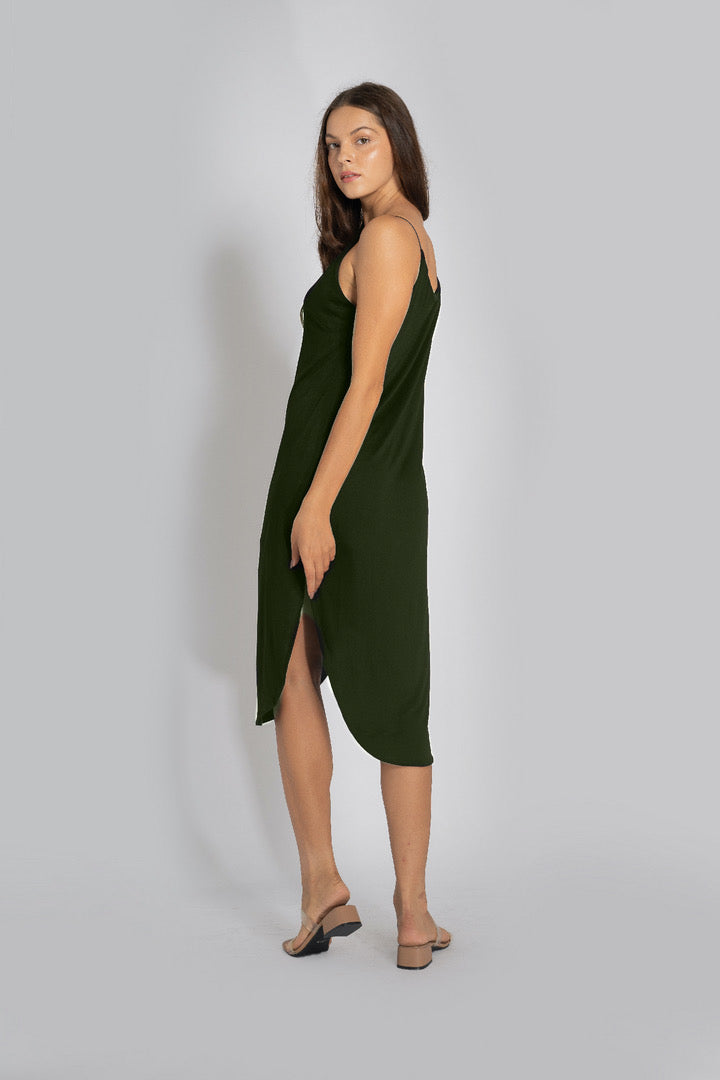 Marilyn Draped Bamboo Midi Dress
