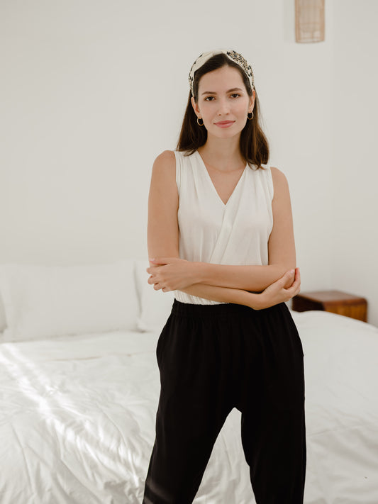 Bella Wrap Bamboo Sleeveless Top