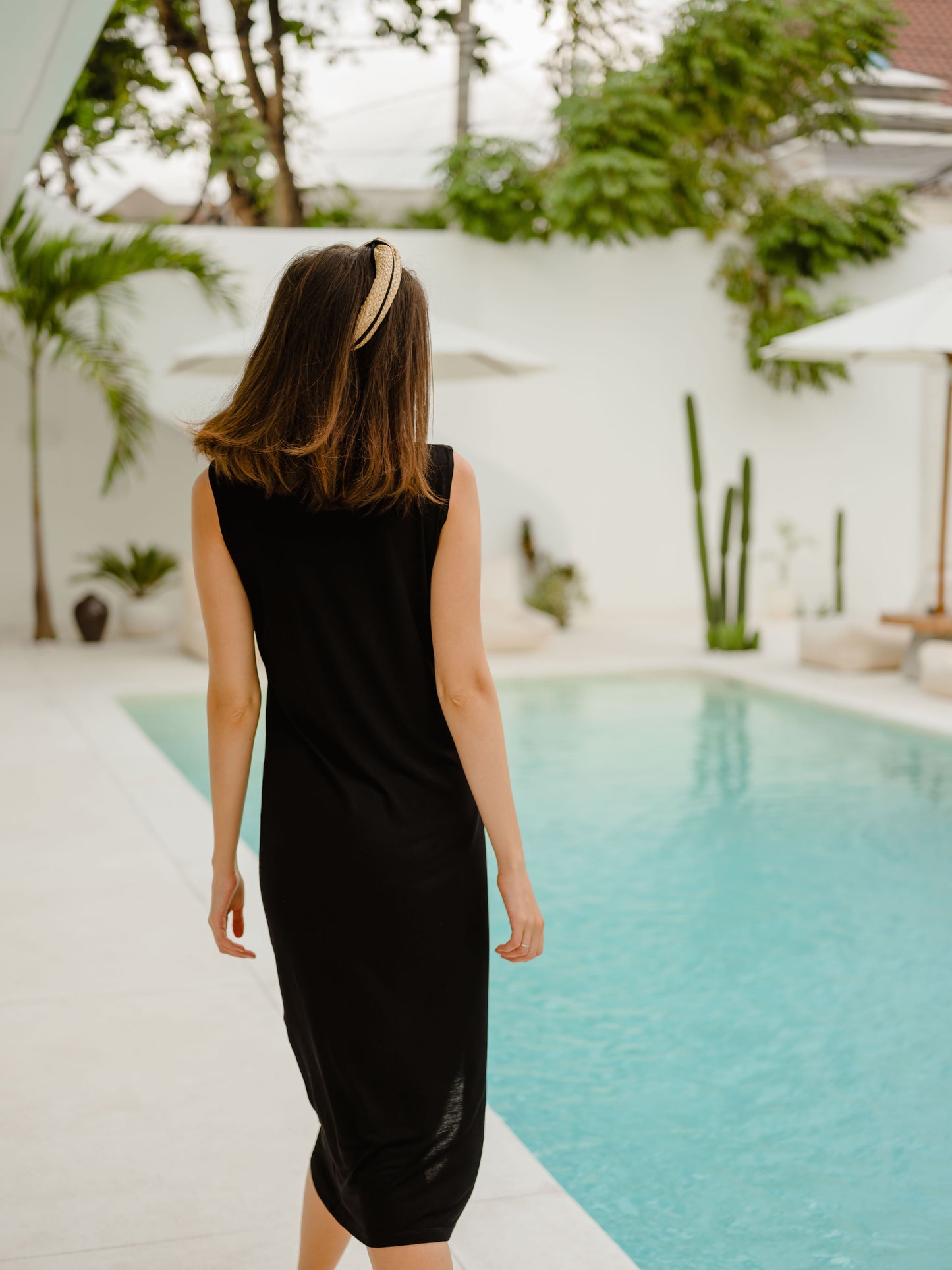 Lima Sleeveless Bamboo Midi Dress