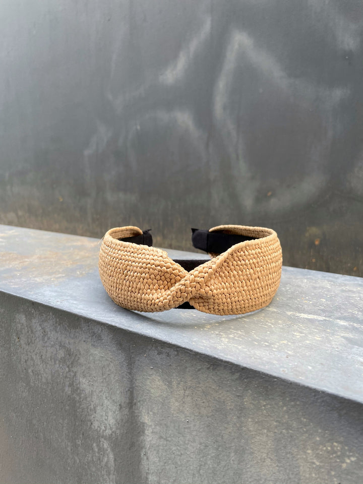Natural Rattan Hairband (Beige) - Assorted