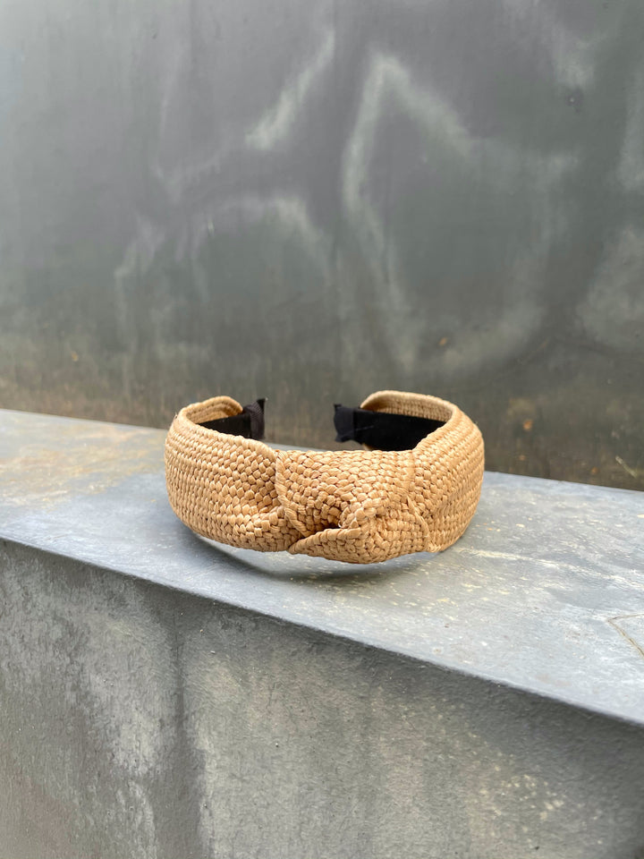 Natural Rattan Hairband (Beige) - Assorted