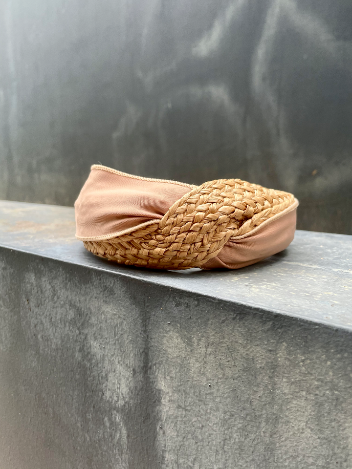 Natural Rattan Hairband (Beige) - Assorted