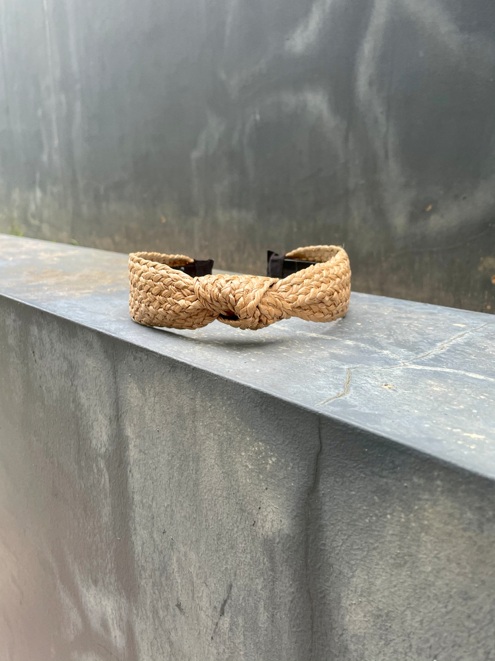 Natural Rattan Hairband (Beige) - Assorted