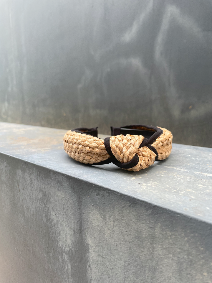 Natural Rattan Hairband (Beige) - Assorted