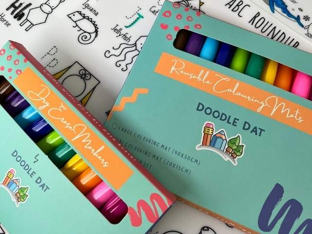 Reusable Colouring Mat by Doodle Dat - Educational Series - ABC Roundup