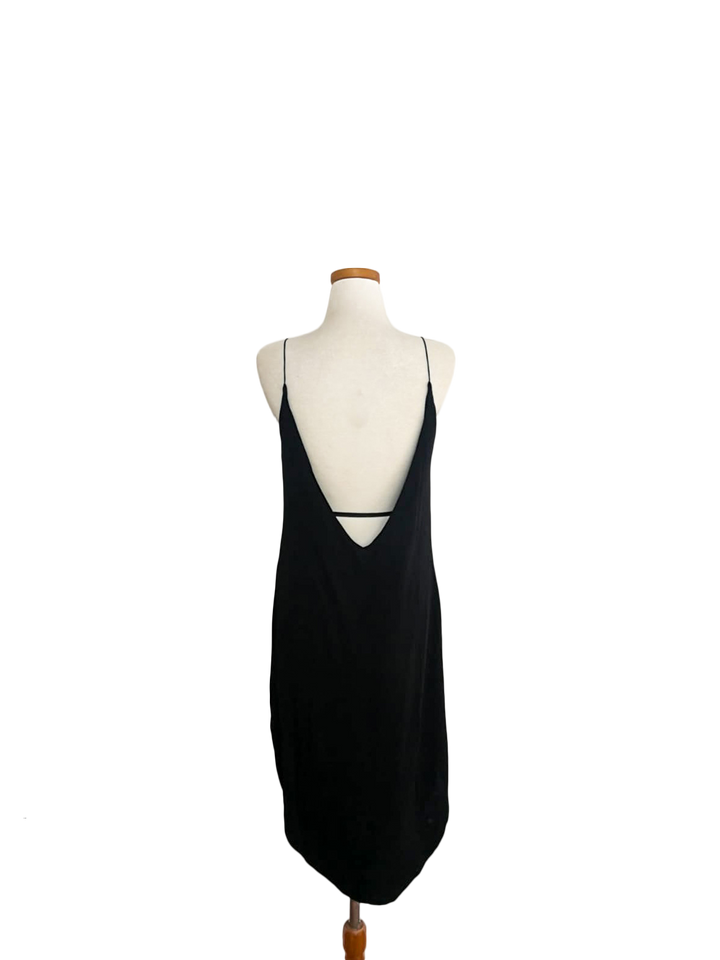 Monroe Low-Back Draped Bamboo Midi Dress